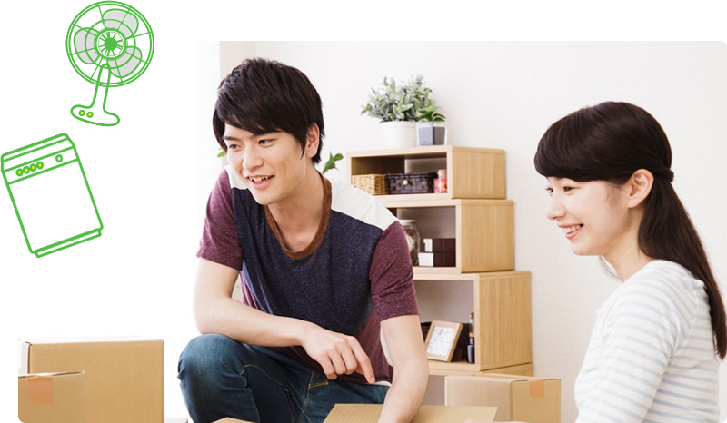 荷造りの様子